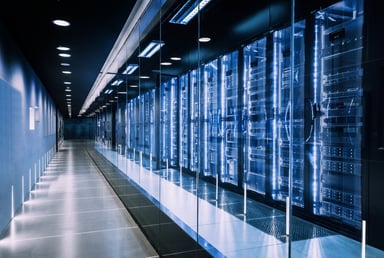 Data Center With Long Hallway