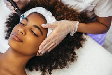 Person getting cosmetic surgery