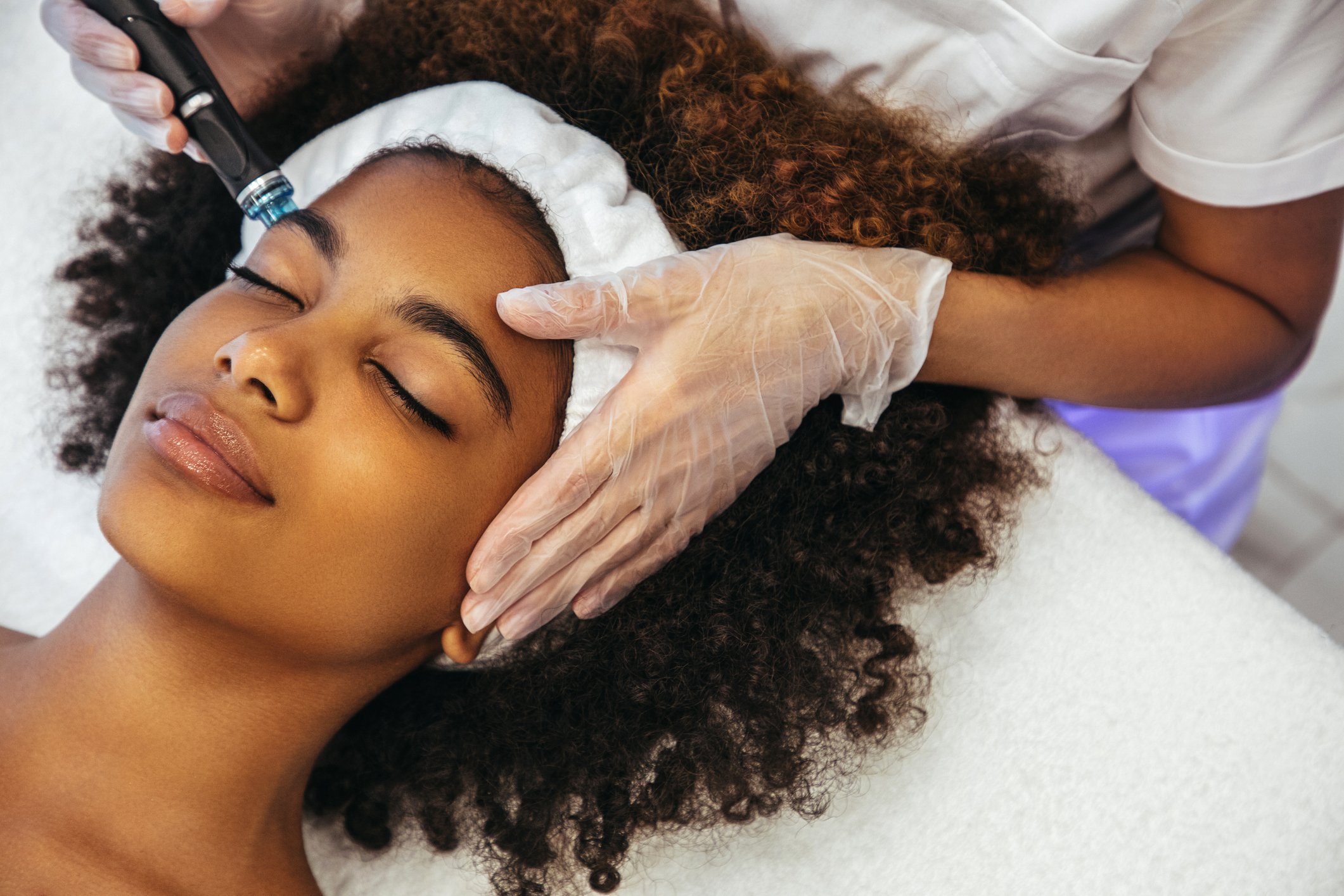 Person getting cosmetic surgery