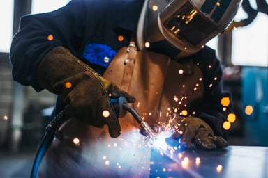 Industrial Welder With Torch welding