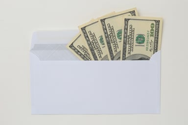 cash in envelope money