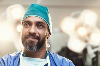 surgeon working in operating room