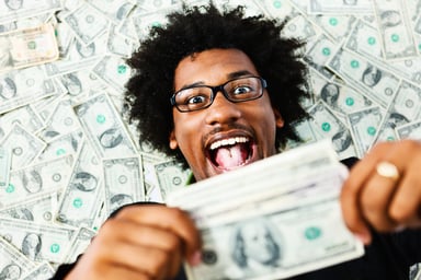 rolling in money dividends happy investor