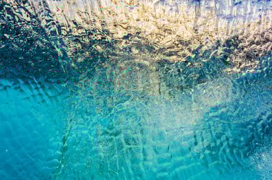 frozen sheet of ice in winter