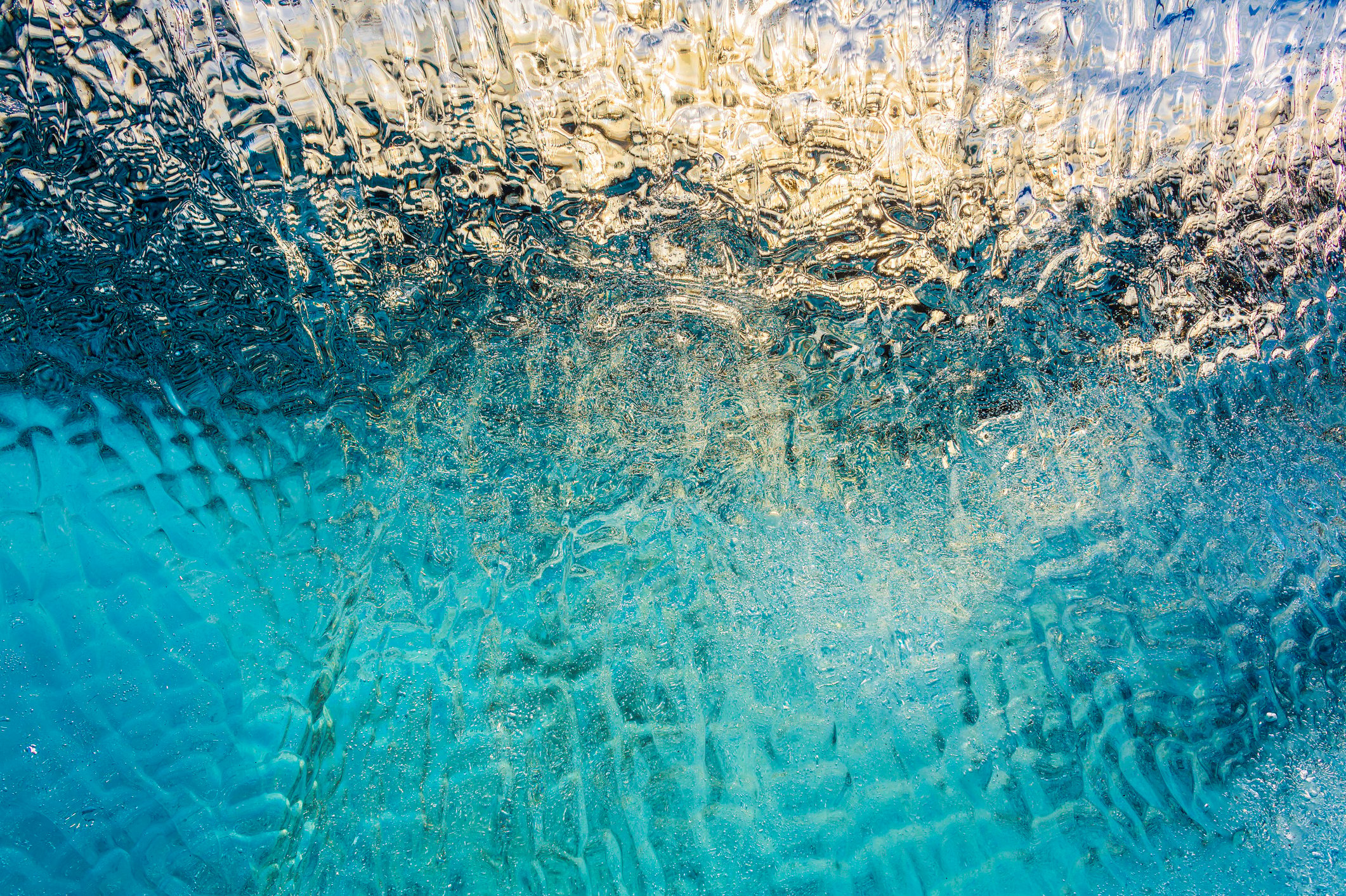 frozen sheet of ice in winter