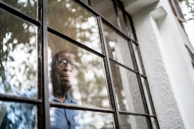 Alzheimer's - older man looking through window