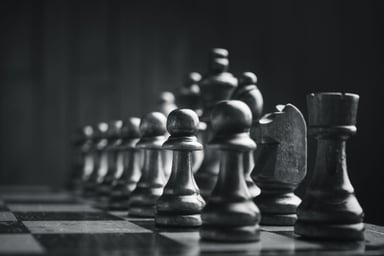 chess pieces on board strategy
