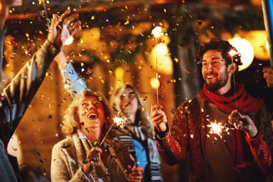 holiday family new year's eve party
