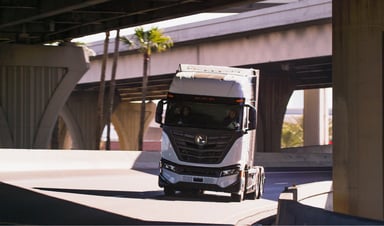 Nikola truck on road