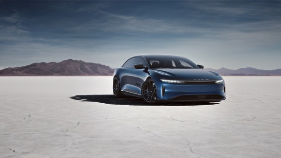 Blue Lucid Air Sapphire.