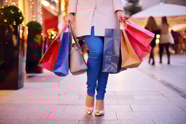 Getty -shopping bags jeans heels