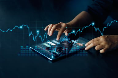 Crypto Trading on Tablet