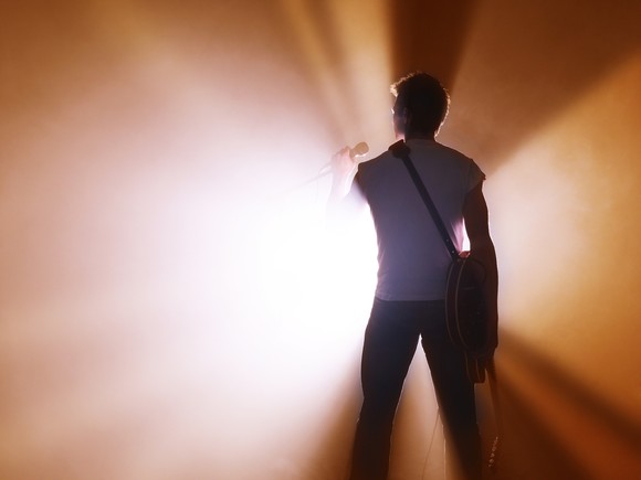 Person facing very bright glare.