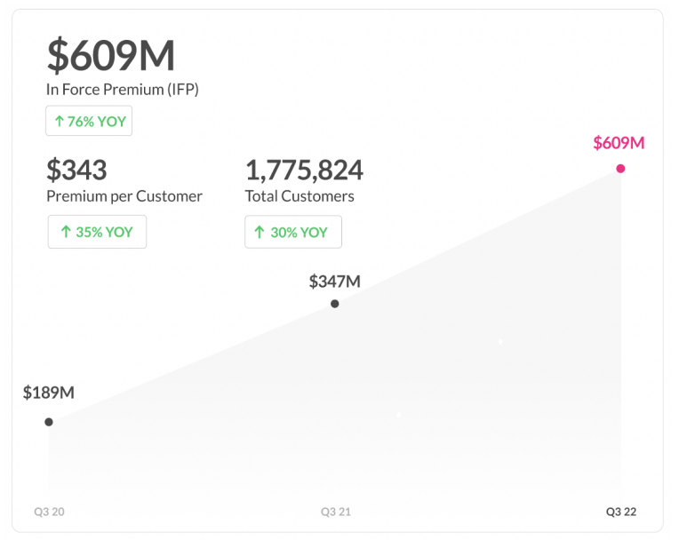Lemonade in-force premium.