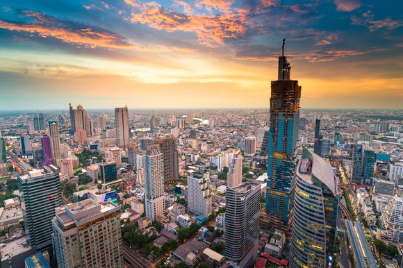 A view of Bangkok, Thailand.