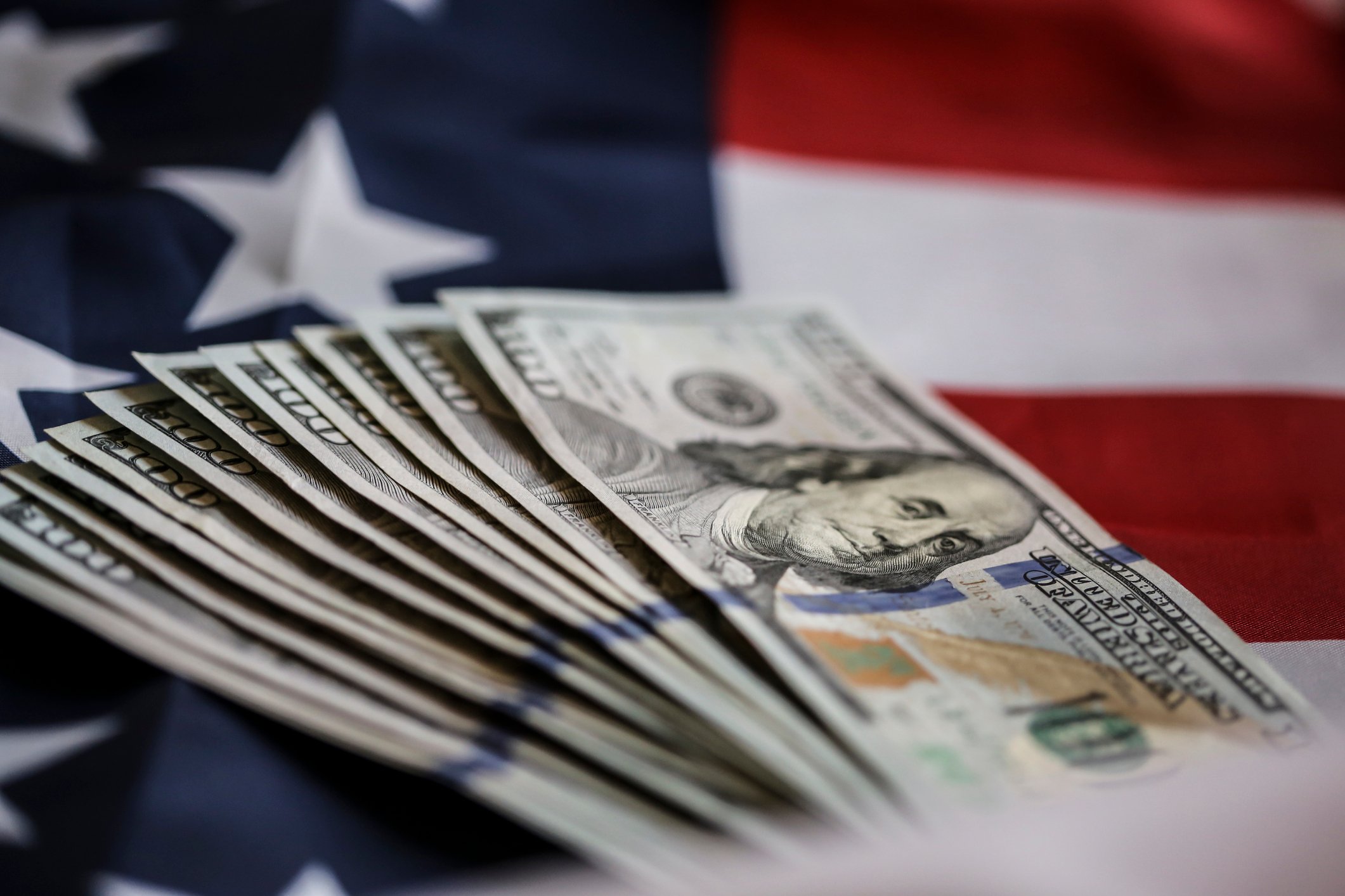 American US flag cash money getty