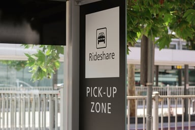 Rideshare sign source Getty