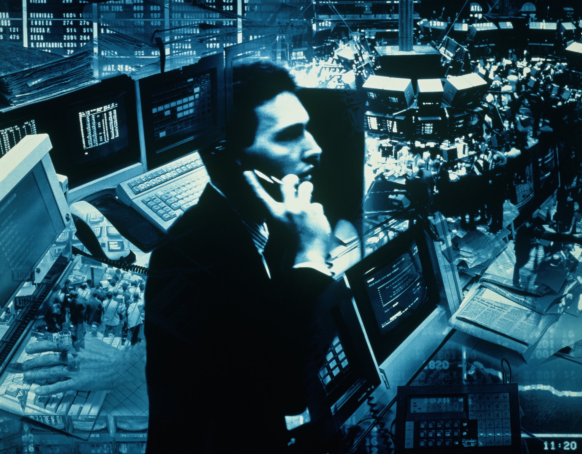 Stock exchange floor
