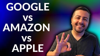 GOOGLE vs AMAZON vs APPLE