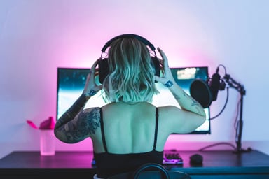 Person Preparing to Play Video Games
