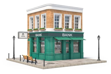 Bank branch office building