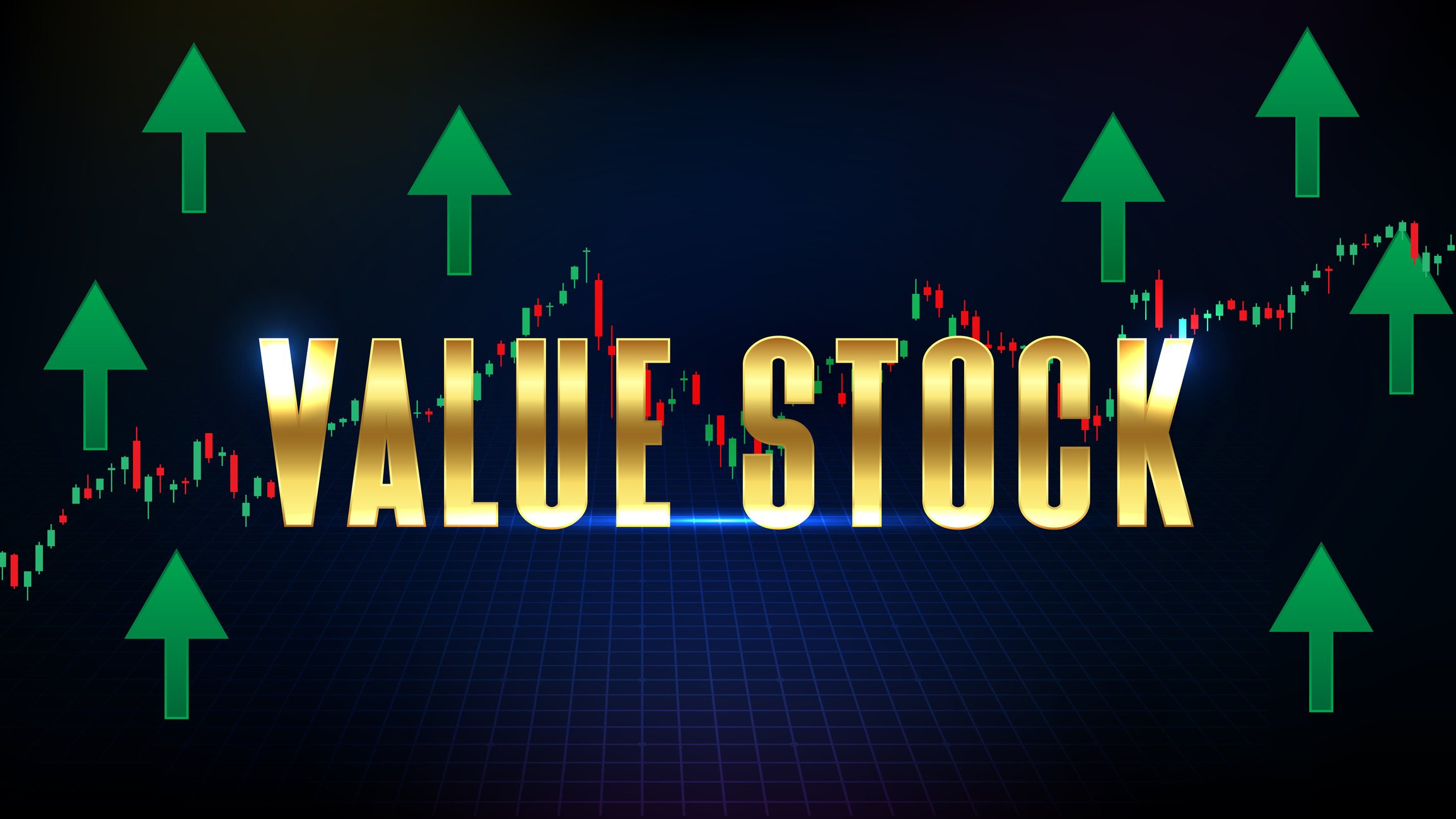 value stock green arrows up