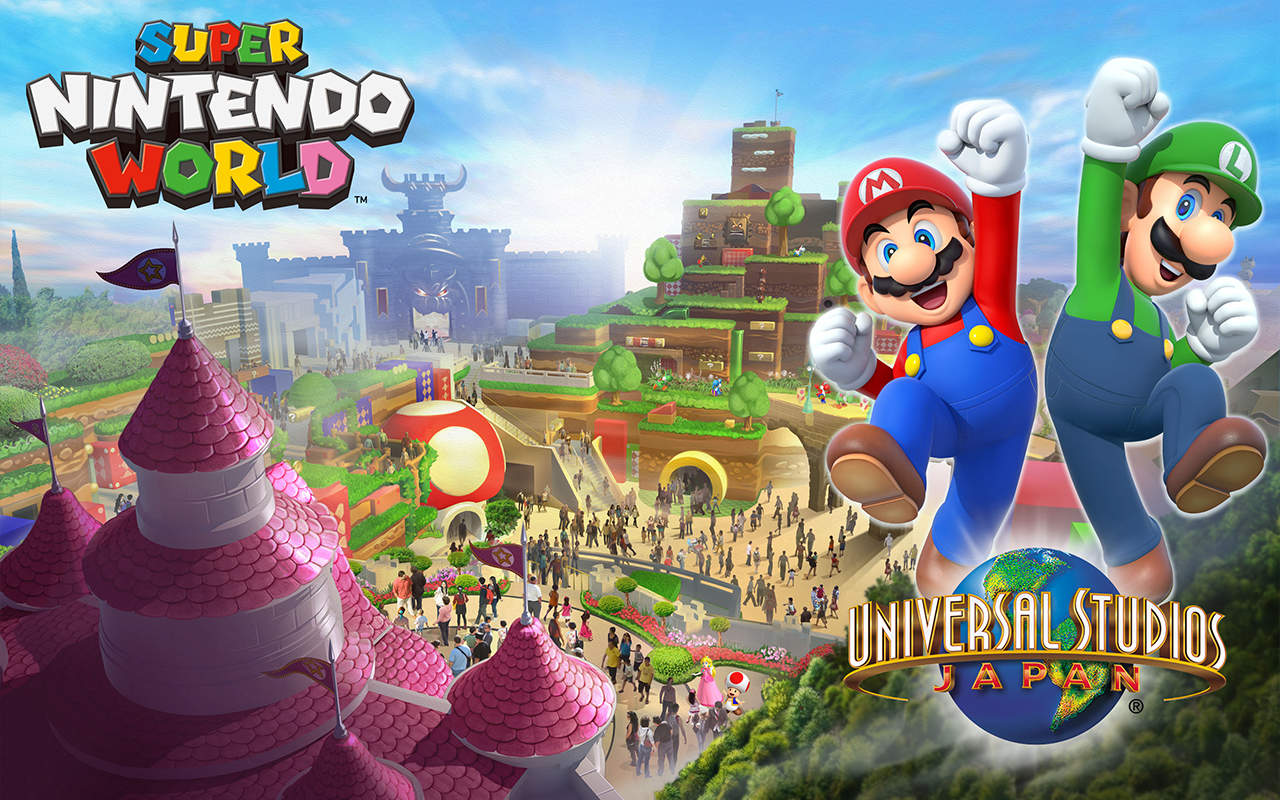 Super Nintendo World concept art for the original Universal Studios Japan park.