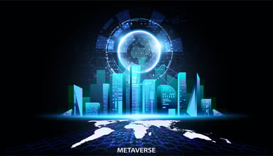 metaverse city skyline