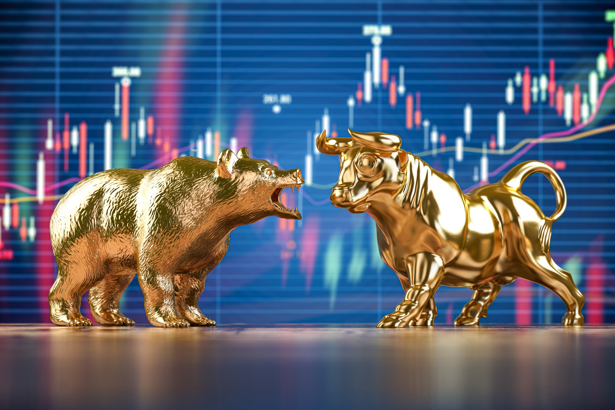 Bull-bear-stock-market-chart-money