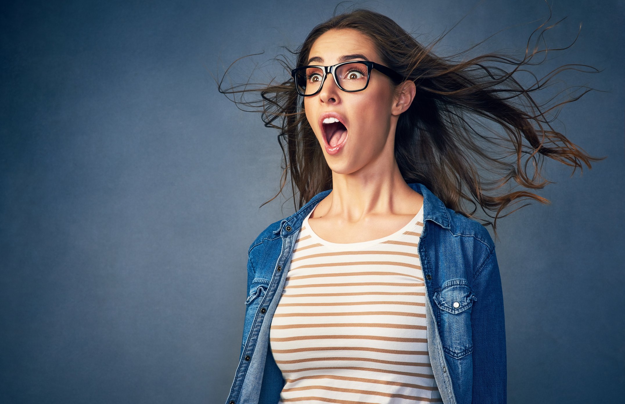 awestruck shocked staring in surprise