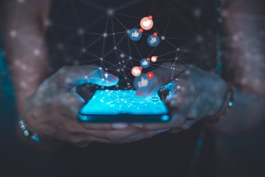 Person Using App