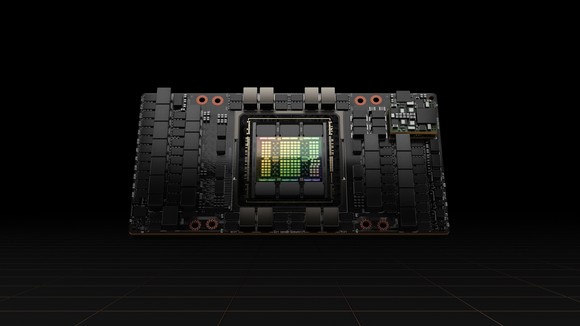Nvidia's H100 Hopper AI chip. 