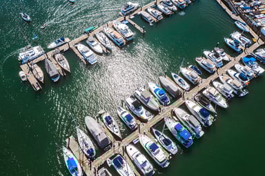 marina overhead shot
