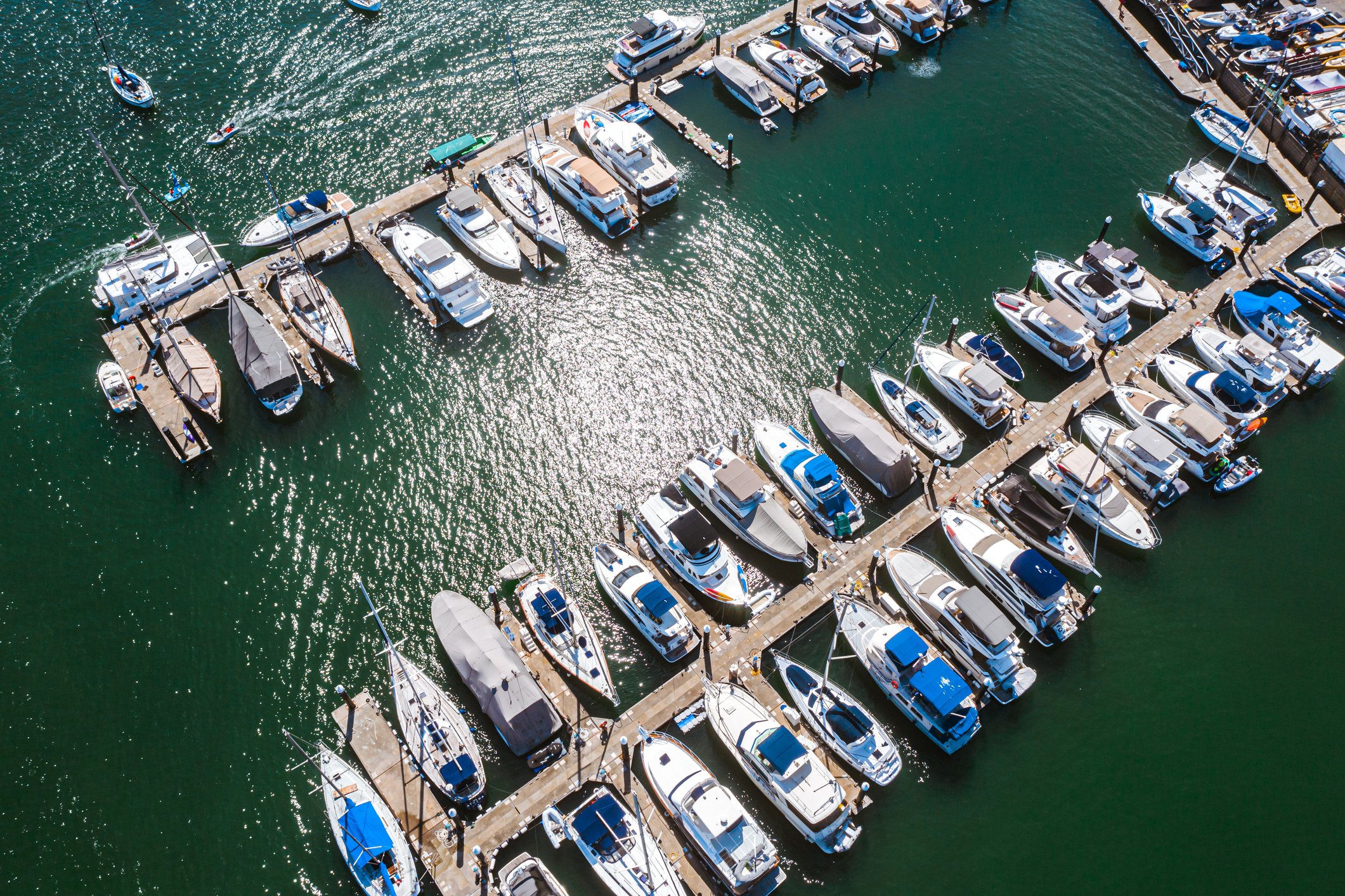 marina overhead shot