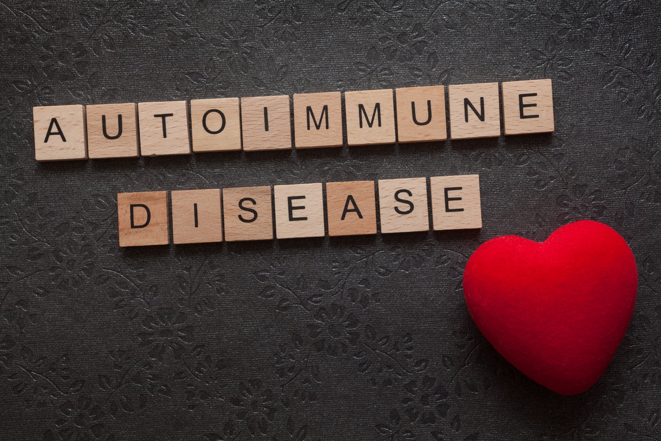 Wooden blocks that spell autoimmune disease.