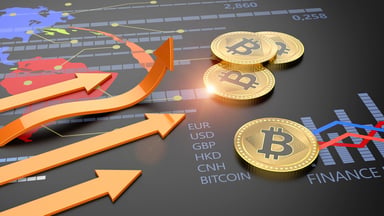 bitcoin cryptocurrency arrows