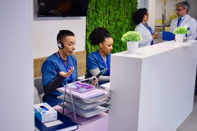 Nurses station in hospital