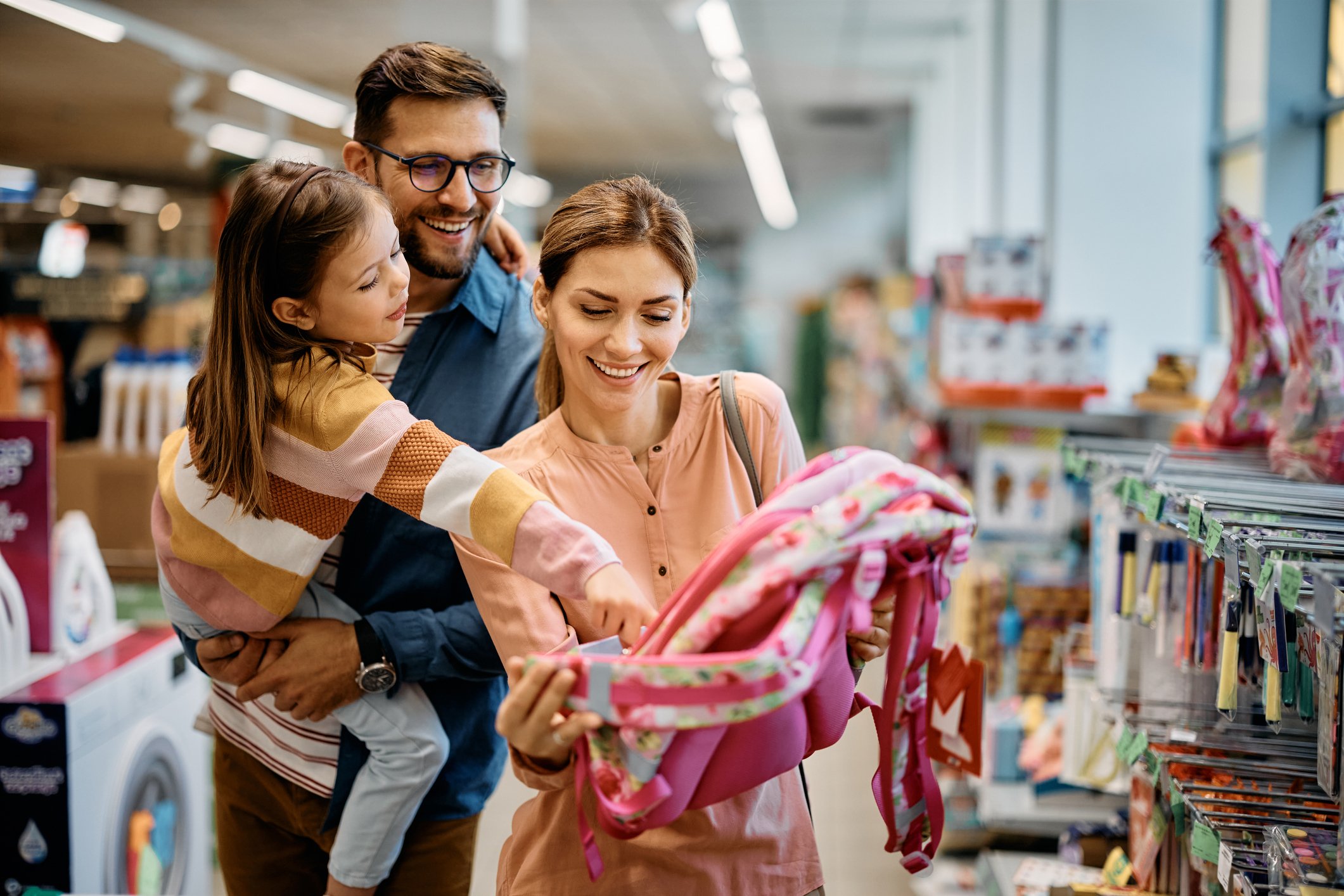 a family shopping