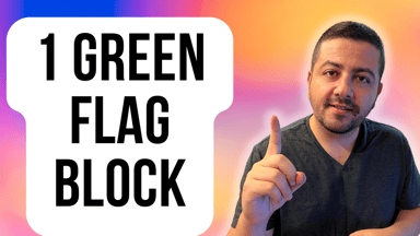 1 green flag block