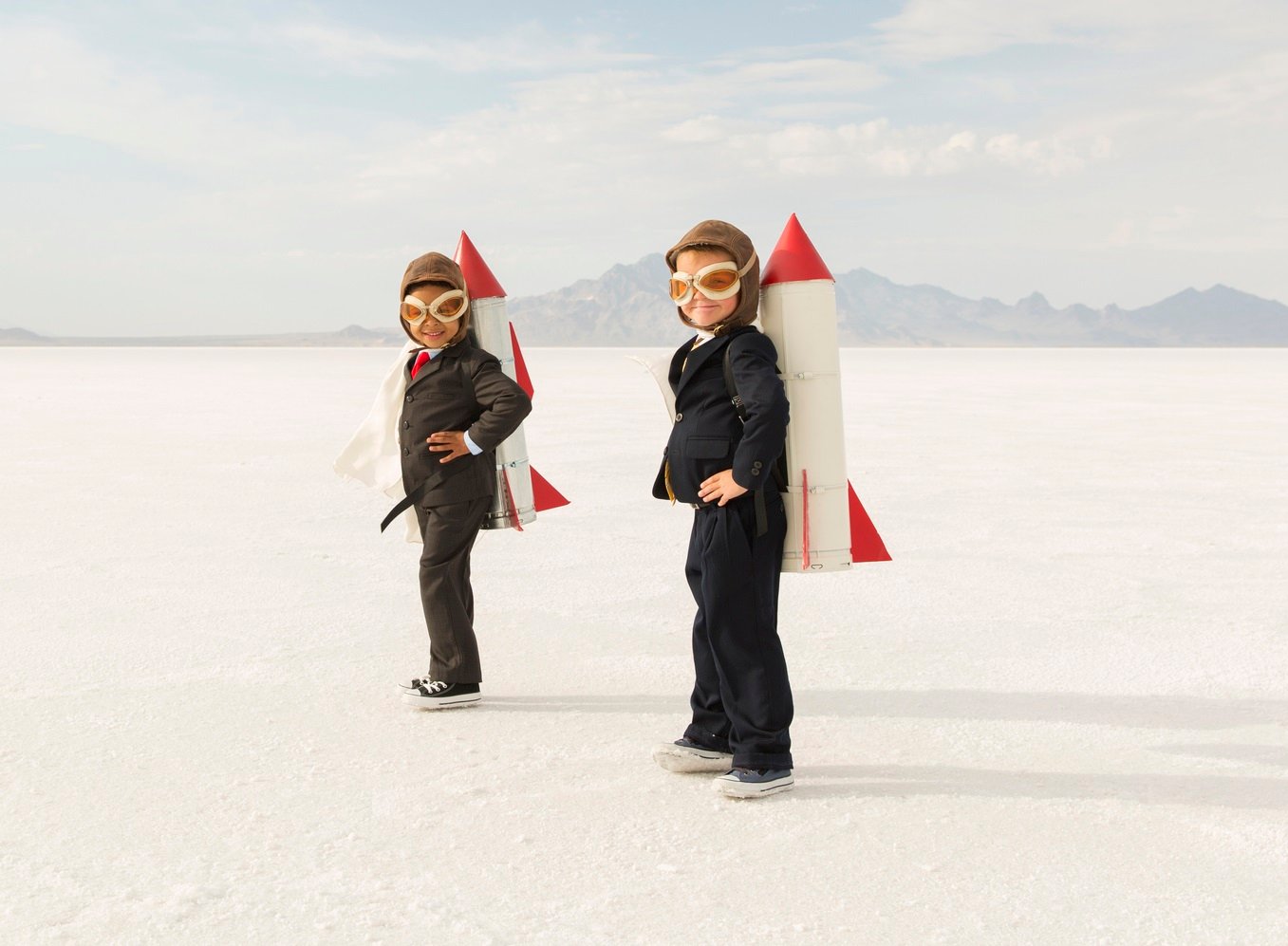 kids with rockets