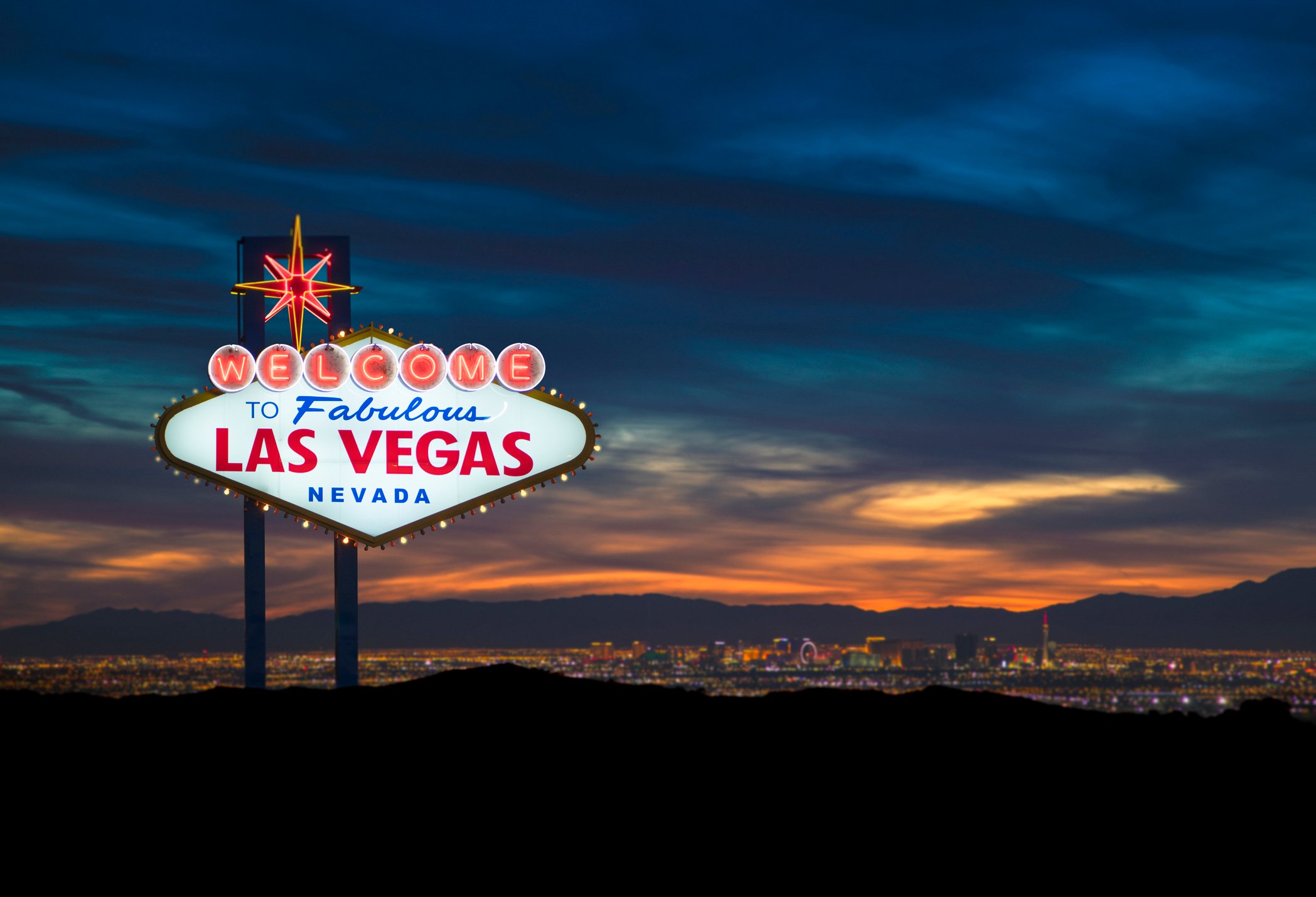 World Famous Las Vegas Strip city skyline