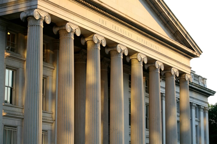 U.S. Treasury Department building.