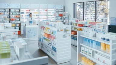 Person working at a pharmacy.