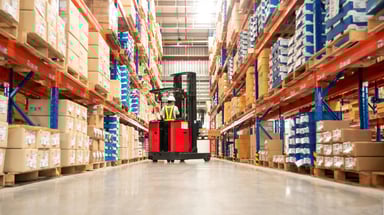 Warehouse forklift getty