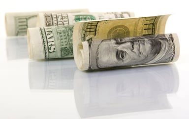 $400, 4 rolled-up $100 bills, Benjamins