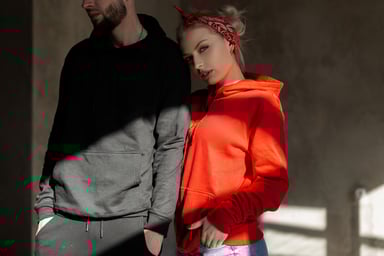 Two people wearing fashion active wear