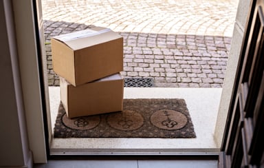 Packages on a doorstep