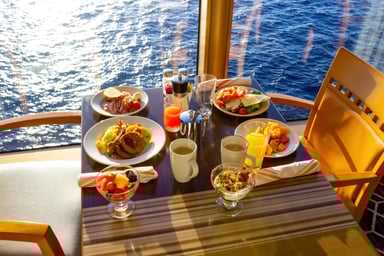 breakfast buffet cruise ship ocean
