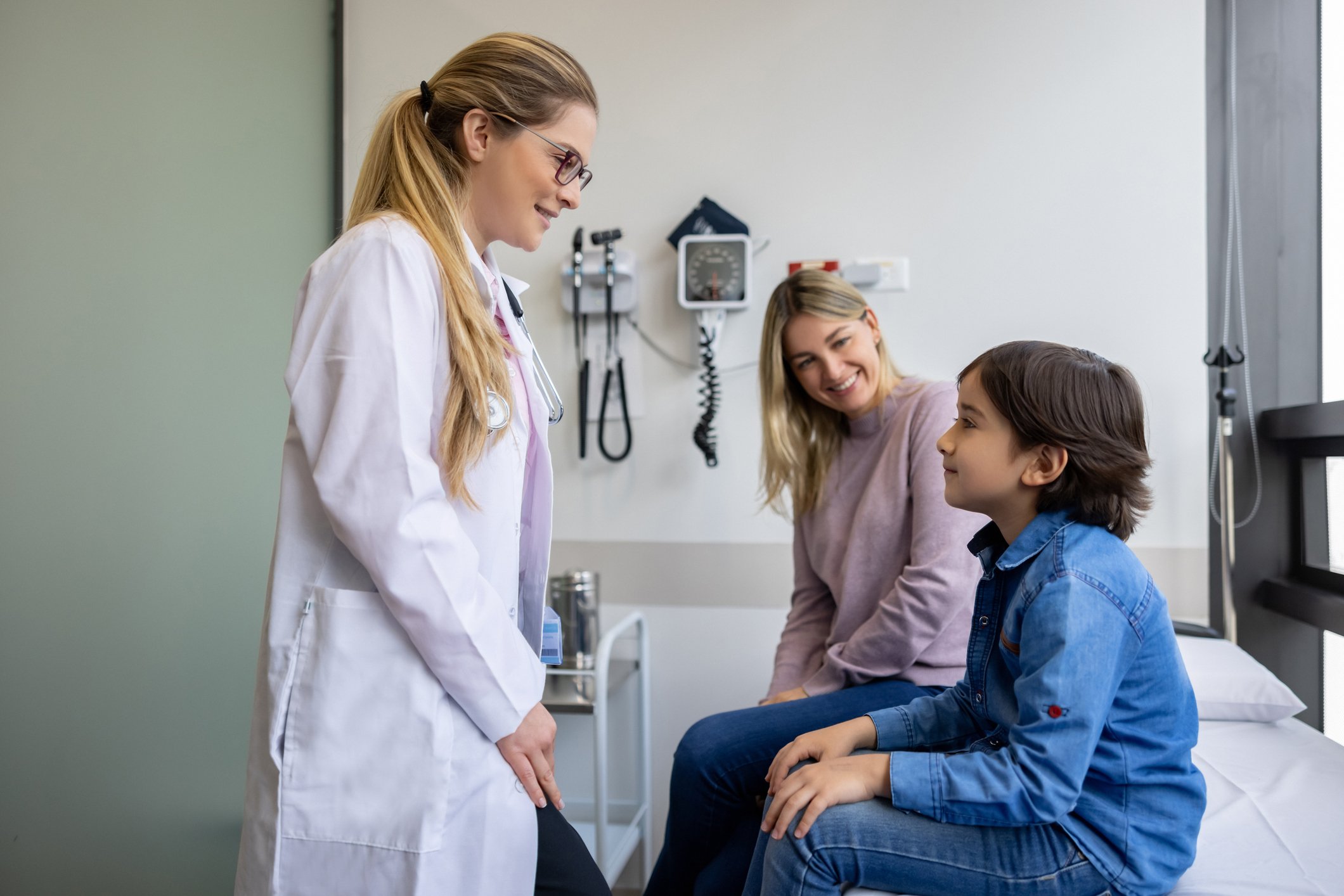 Young patient with doctor at appointment