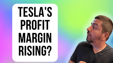 tesla's profit margin rising